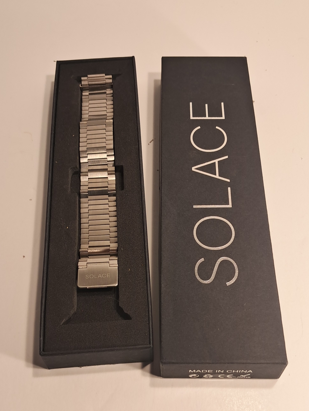 Solace Titan Band for Apple Smart Watch Stainless Steel Watch Band - Silver